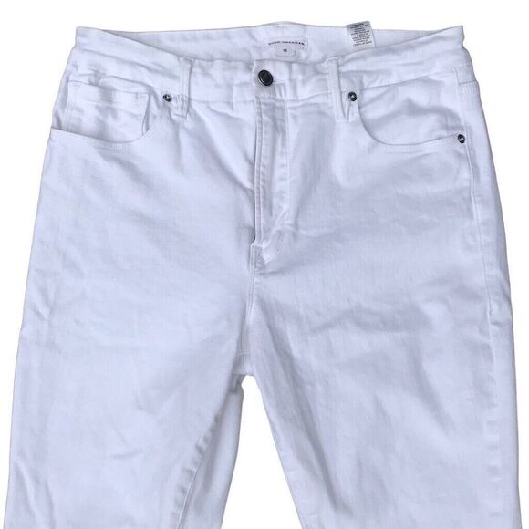 Good American GOOD LEGS CROPPED JEANS Skinny Stretch White Size 15/33 Inseam 27" - Picture 4 of 8